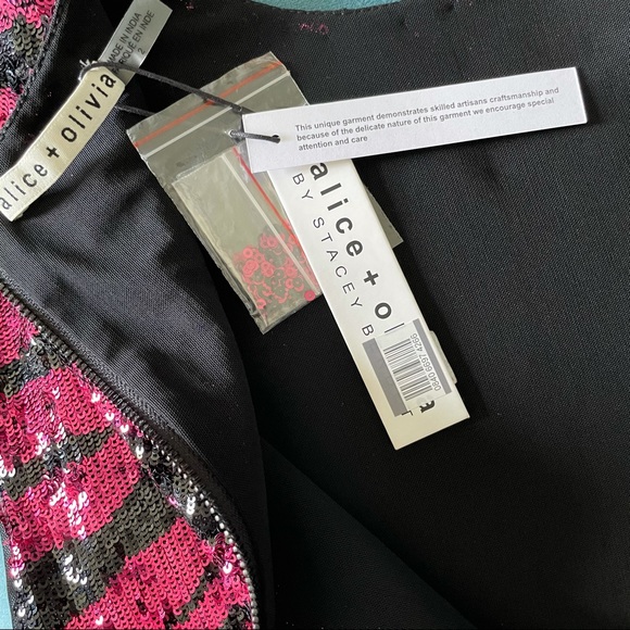 Alice + Olivia Tiger Sequin Mini Dress NWT Prom - Picture 6 of 13